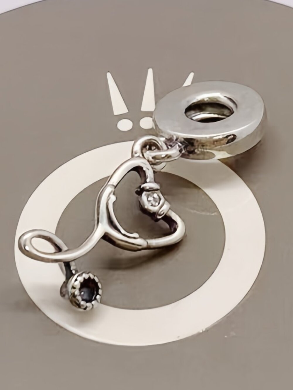 Pandora Stethoscope Heart Dangle Charm